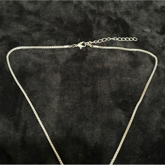 Silver Heart & Moon Pendant “I Love You To The Moon And Back” Chain Necklace - Picture 5 of 6